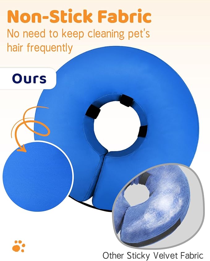 Supet Inflatable Dog Cone Collar Alternative After Surgery, Doggie Neck Donut Collar Recovery ECollar for Post Surgery, Soft Dog Cone for Small Medium Puppies Cats