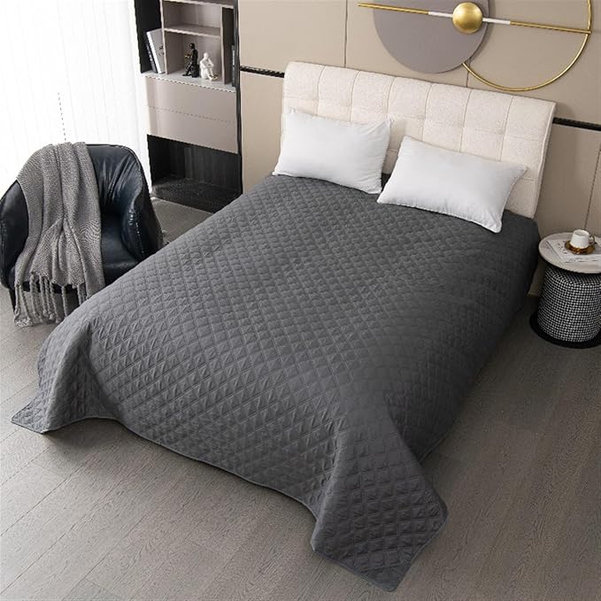 GIBZ Waterproof Dog Bed Cover Anti Slip Pet Furniture Protector Blanket Washable Thick Quilted Mat, White, 172x208cm