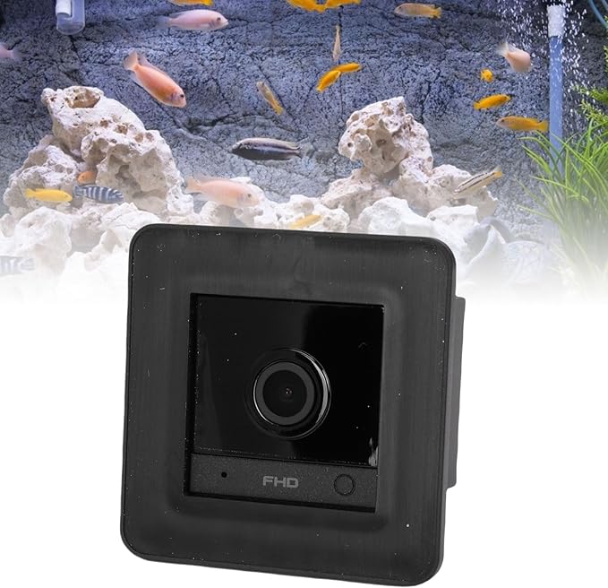 2MP Aquarium & Terrarium Pet Camera, Fish Tank Camera with 140 Wide Angle, Night Vision, AI Motion Detection, 2 Way Audio, Adhesive Installation