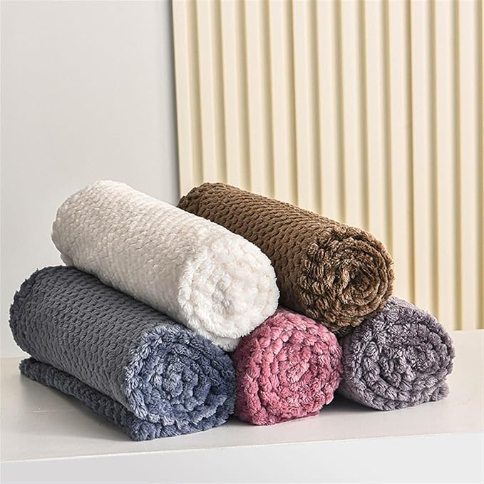 Pet Blanket Warm Soft Dog Blankets Washable Cat Throw Blankets Sofa Bed Couch Furniture Protector Cover for Small Medium Large Dogs Cats, Khaki, 63" x 79"