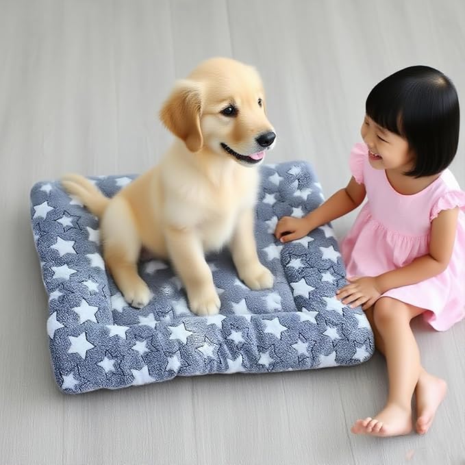 Dog Bed Mat - Crate Pad - Soft Dog Kennel - Multi-Purpose Crate Bed for Dogs & Cats