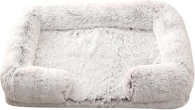 Dog Beds Large Sized dog Orthopedic, Sofa Dog Bed with Waterproof Lining and Nonskid Bottom, Rectangle Washable Dog Bed for Medium Small Dogs and Cats Comfortable ( Color : Brown , Size : 51 x 35" )