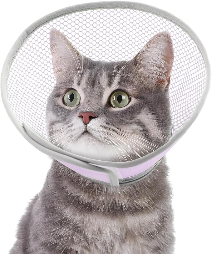 Cat Cone Collar Soft to Stop Licking After Surgery, Waterproof Lightweight Recovery Collar for Cats and Small Dogs, Elizabeth Plastic Cone Alternative, Neck Pillow to Prevent Scratches