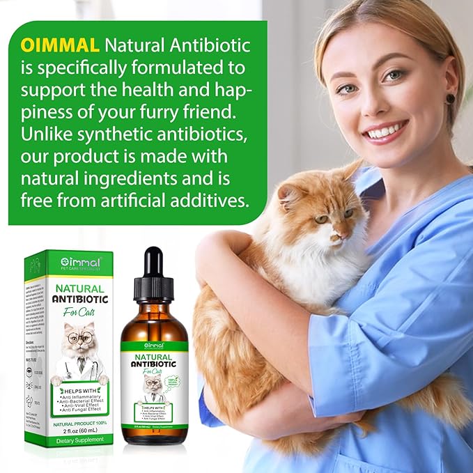 Antibiotics for Cats, Cat Antibiotics for Injections, Natural antibiotic for Cat Immune & Allergy Relief, Cough Relief, Yeast Injection, UTI Treatments, Cats Antibiotics, 60ML