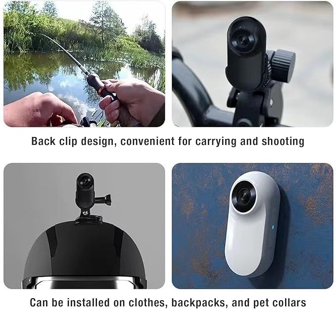 1080P HD Pet Collar Camera, 120 Super Wide Angle OTG Connection Lightweight Wireless Small Pet Sport Camera with Back Clip, Video Record & Take Photos manually for Dogs Cat (Black)