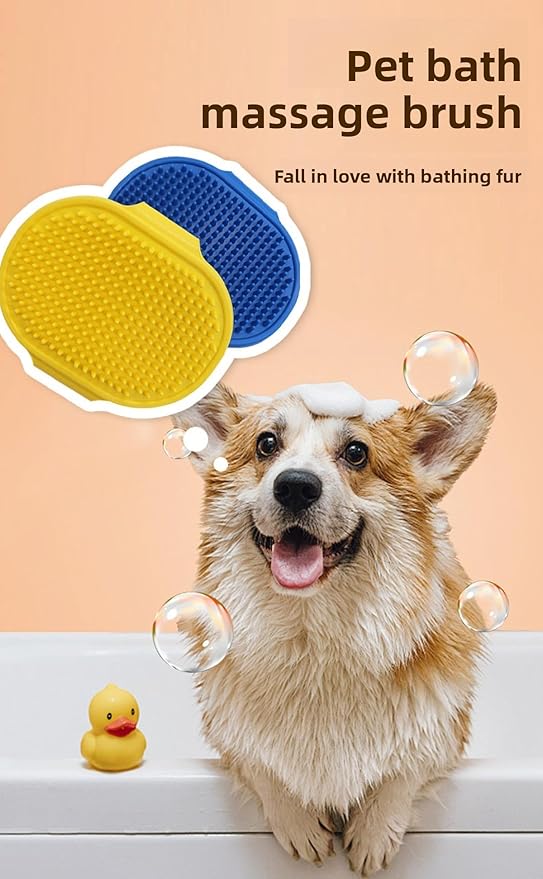 4PCS cat self groomer,cat brushes for indoor cats,Adjustable silicone self-cleaning massage tool for scratching, bathing, massaging, cleaning hair for cats and dogs