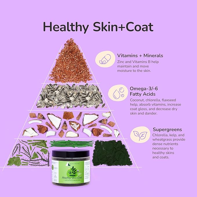 kin+kind Superfood Supplement Set for Dogs & Cats - Boost Immunity, Promotes Healthy Skin & Coat, Hip & Joint, Healthy Digestion - Made in USA - Superset (4 x 8 oz)