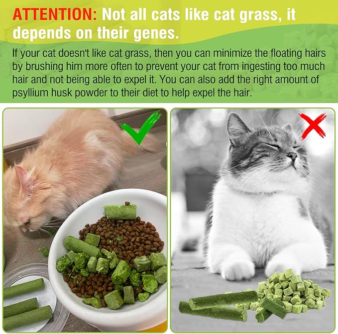 30g Cat Grass Sticks, Delicious Cat Grass Teething Stick Edible Cats Chew Toy Cat Treats Snack for Teeth Cleaning and Hairball Removal