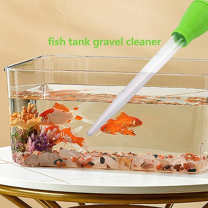 2 Set Manual Fish Tank Cleaning Tools with Extension Pipe and L Shaped Extension Pipe,30ml Aquarium Water Changer,28.9 Inches Siphon Dropper for Fish Bowl Waste Remover,Coral Feeder(Blue)