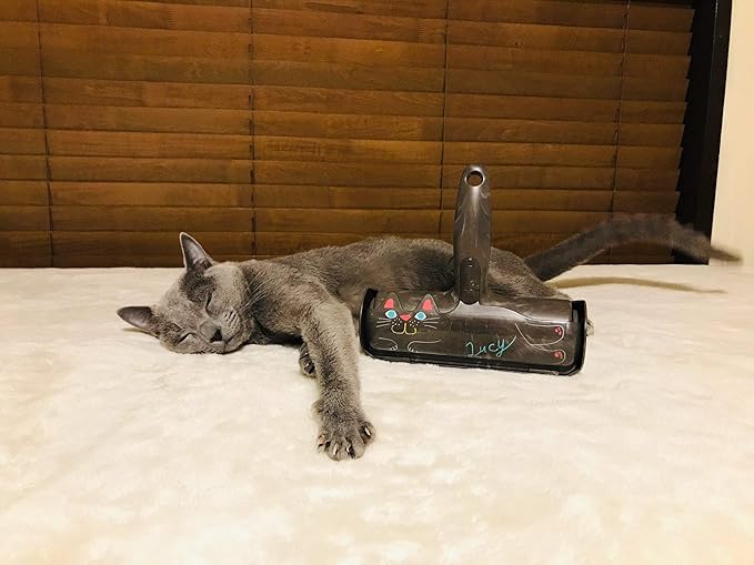 Pet Hair Remover Roller - Lint Roller for Pet Hair - Self-Cleaning Dog & Cat Hair Remover - Clean Furniture, Carpets, Bedding, Clothing and More. Grey