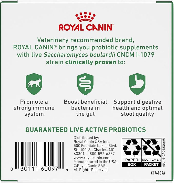 Royal Canin Probiotics for Cats Digestive and Immune Health Powder Supplement for Cats of All Ages, 30 Count