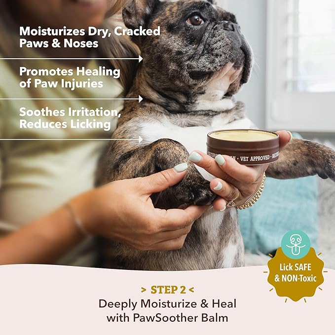 Natural Dog Company PawTection Balm for Dogs, Dog Paw Protector, Moisturizing Dog Paw Balm for Dry, Cracked Pad, Protects Paw from Extreme Weather, Paw Lotion for Allergies & Itching (2 oz Stick)