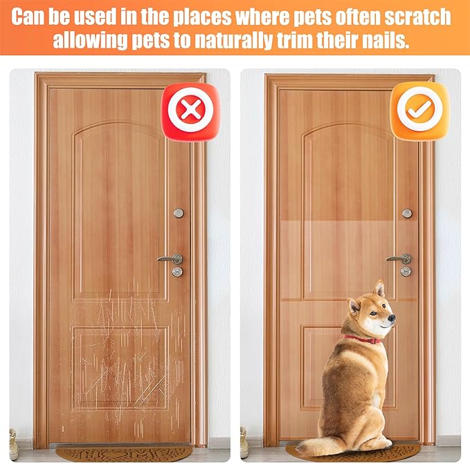 Pet Nail Self Adhesive Replacement Emery Paper Suitable for Glass Doors Fits Most Dog Scratch Pad Cat Litter Box DIY on The Places Where Pets Like to Scratch Alternatives to Cat and Dog Nail Clippers