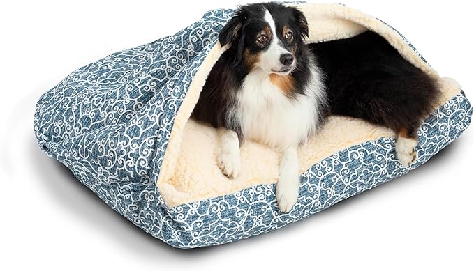 Snoozer Pet Products Luxury Rectangle Cozy Cave, Wag Collection, Small, Ramey Oxford