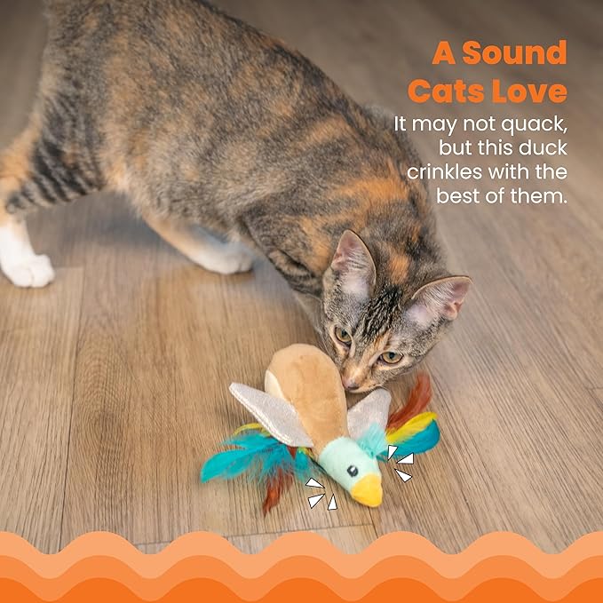 Catstages Flapperz Duck Plush Interactive Catnip Cat Toy