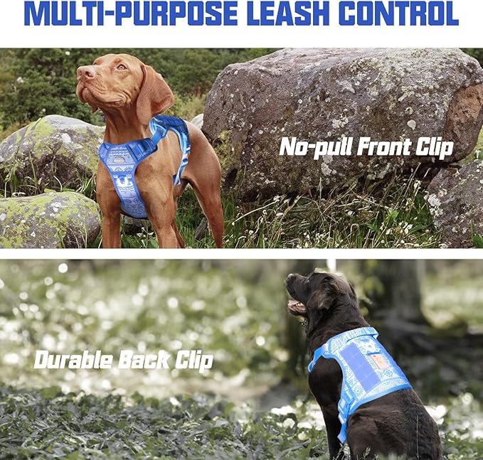 AUROTH Tactical Dog Harness for Large Dogs No Pull Adjustable Pet Harness Reflective K16 Working Training Easy Control Pet Vest Military Service Dog Harnesses