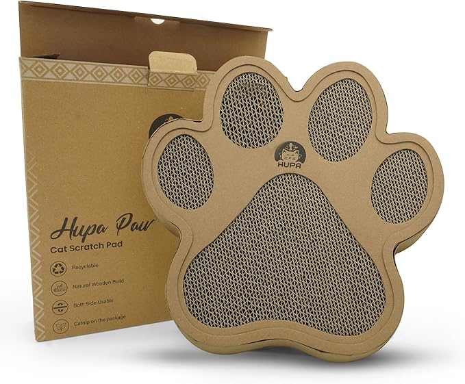 Paw-Shaped Cat Scratcher | Reversible Cardboard Kitten Scratcher | Kitten Scratching Board for Indoor Cats | cat Scratcher Cardboard for Small & Medium Cats & Kittens | Cat Toy (Small)