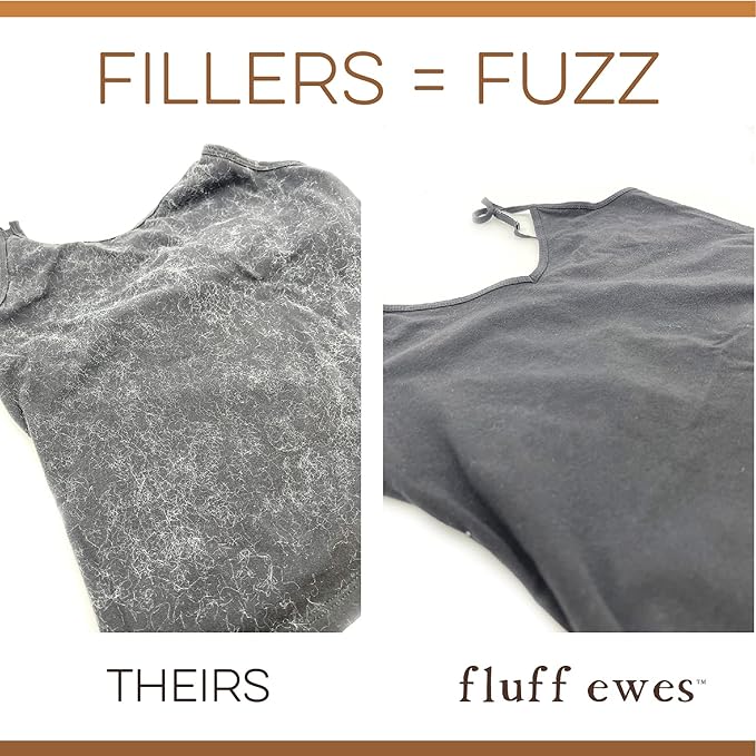 Fluff Ewes Wool Dryer Balls 3 Pack Premium New Zealand Wool Laundry Balls for Dryer, No Static Dryer Balls Laundry Reusable Cute - XL Wool Dryer Balls Cute, Baby Dryer Balls for Dryers - Lights