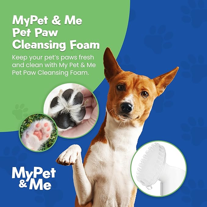 My Pet & Me Dog Paw Cleaner - Foaming Cleanser for Easy Paw Cleaning - No-Rinse Dog Paw Washer - Gentle Foot Cleaner for Dogs - Paw Wash for Small & Large Dogs - 4.05 oz