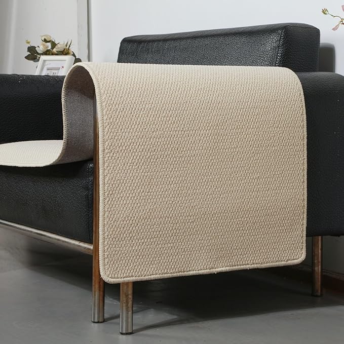 SHENGOCASE 67"x 23.6" Thickened Cat Wall Climbing Carpet, Cat Wall Furniture Scratcher, Scratching Post, Couch Sofa Protector (Creamy-White)