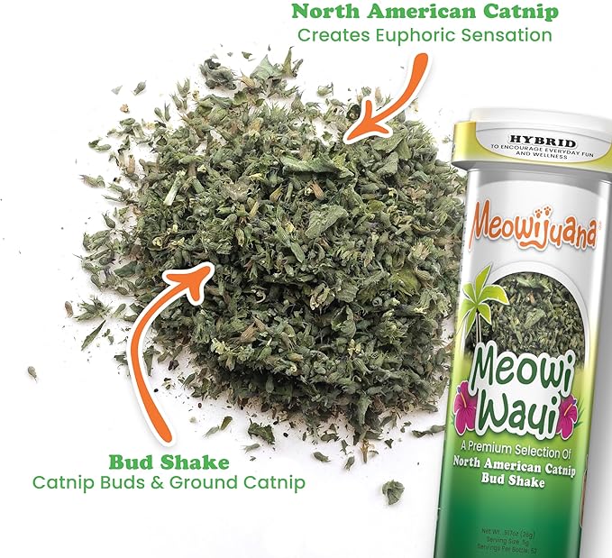 Meowijuana Cloud 9 Bundle | King Size Catnip Joints and Meowi-Waui | Hand Harvested and Rolled Dried High Potency Catnip | Grown in North America