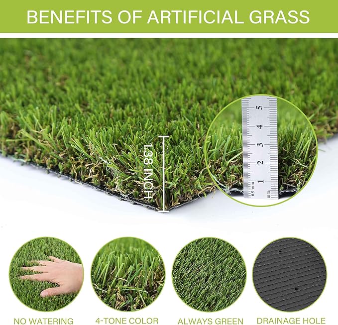 Dog Grass Pads 6 x 8 FT Artificial Grass Pee Pads for Dogs Potty Fake Grass Rug Turf Mat for Dogs Training Indoor Outdoor Garden Lawn Artificial Grass Rug