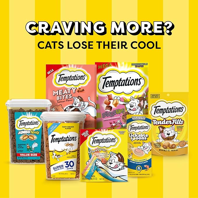 Temptations Classic Crunchy and Soft Cat Treats Tasty Chicken Flavor, 16 oz. Tub
