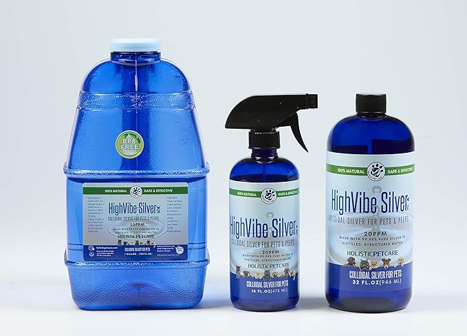 Colloidal Silver Spray for Dogs, Cats, Horses & Birds - 20 PPM Effective Wound Care, Hot Spot Treatment, Skin Relief & Immune Support - All-Natural Pet Silver Spray (16 Oz)