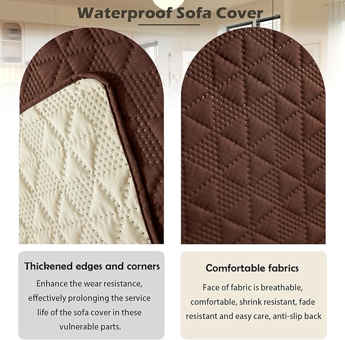 Waterproof Dog Bed Cover Pet Blanket, Soft Pet Couch Covers for Sofa Washable, Bed Couch Sofa Furniture Protector for Puppy Cat Kids (Brown,75 * 180 CM)