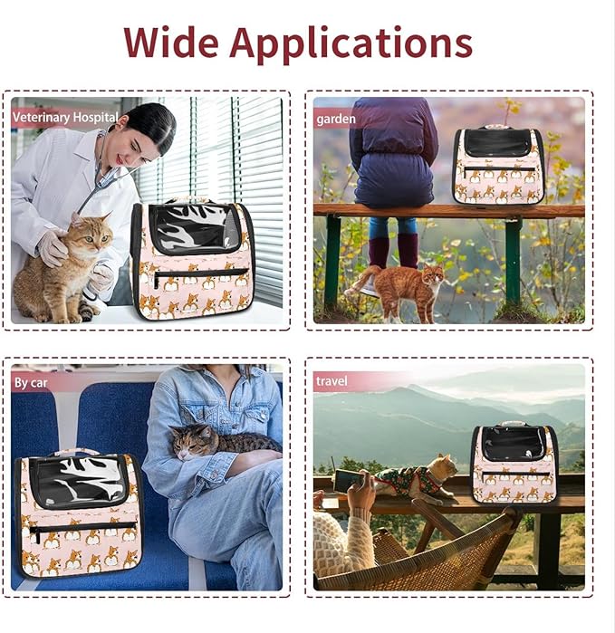 Corgi Dog (2) Pet Carrier Soft Sided Carrier for Small Medium Cats Dogs