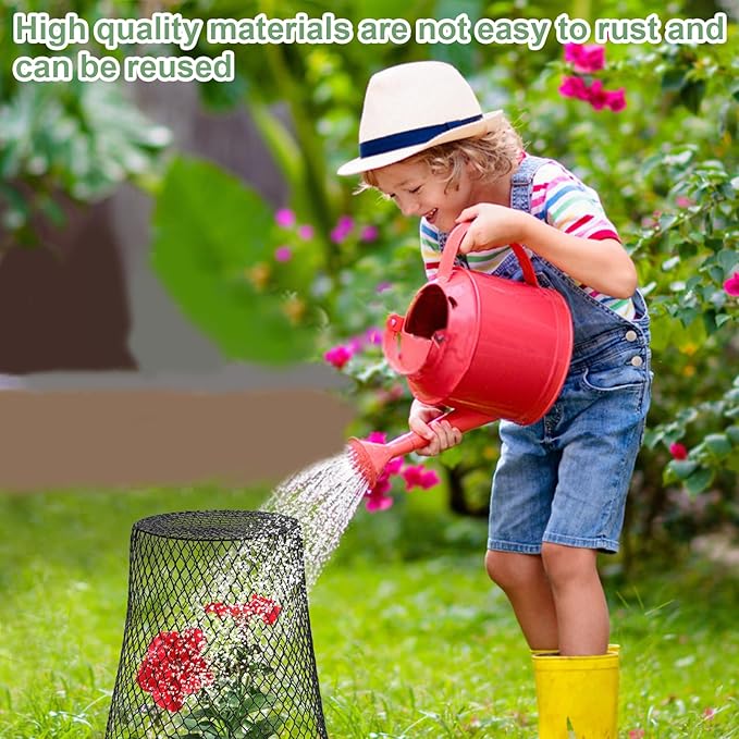 20 Pcs 9"×9" (Multiple Sizes/Quantities Available) Chicken Wire Plant Protectors from Animals, Plant Cage Garden Cloche to Protect Plants Vegetables from Rabbits Squirrels Chicken