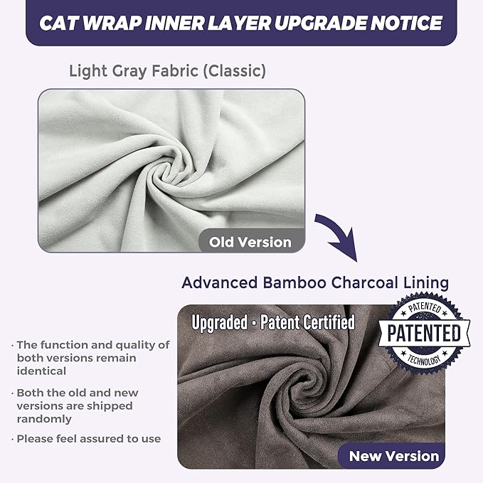 Paw Legend 27.6" Cat Wrap for Grooming Cat Wrap for Cutting Nails Cat Restraint for Nail Clipping Self Adhesive Blanket Restraint Cloth for Cats Within 15lbs