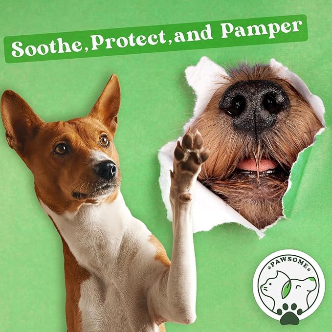 Pet Hemp Balm for Dogs & Cats – Soothes Dry, Cracked Paws & Noses – Natural Paw & Nose Moisturizer with Healing Ingredients – Organic Dog Paw Pad Protector for Extreme Weather – Lick Safe