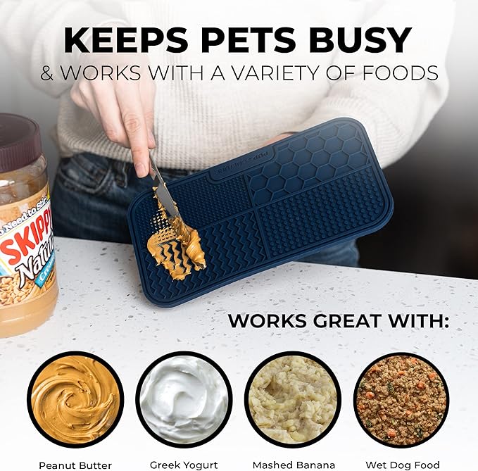 Pup Culture Dog Lick Mat for Dogs, Feeding Pad for Anxious Pets Plus 4 Different Puzzles for Mental Stimulation for Dogs - Supports Mental, Dental, and Digestive Health, Bite Resistant and Heavy Duty