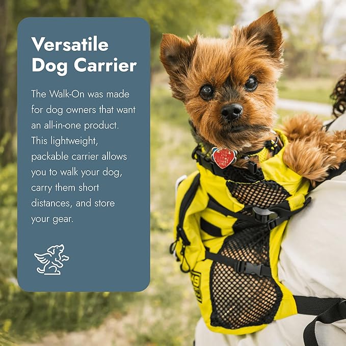 K9 Sport Sack Walk-On - X-Small, Anthracite Black - Ideal for Dogs with 9-12” Back Length - Lightweight, Packable, Backpack-Style Carrier - Includes Compatible Harness & Storage Bag