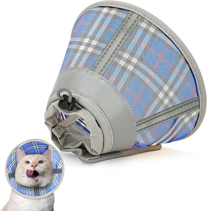 Cat Cone Collar Soft, Cat Recovery Collar for Large Medium Small Cats Kittens, Pet Cone Alternative After Surgery