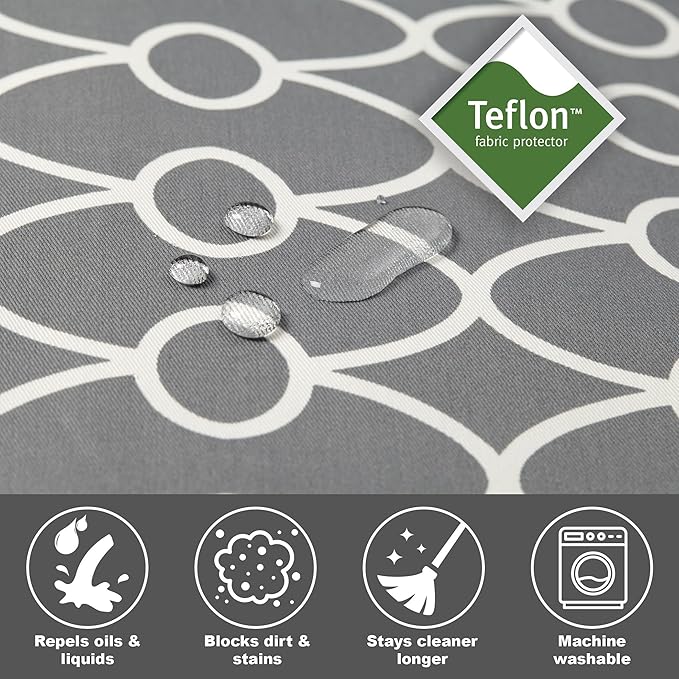 MidWest Homes for Pets Dog Crate Cover with Teflon Fabric Protector, Poly-Cotton Privacy Kennel Cover Fits Most 36-Inch Crates, Gray Designer Print, Washable, Reduces Barking