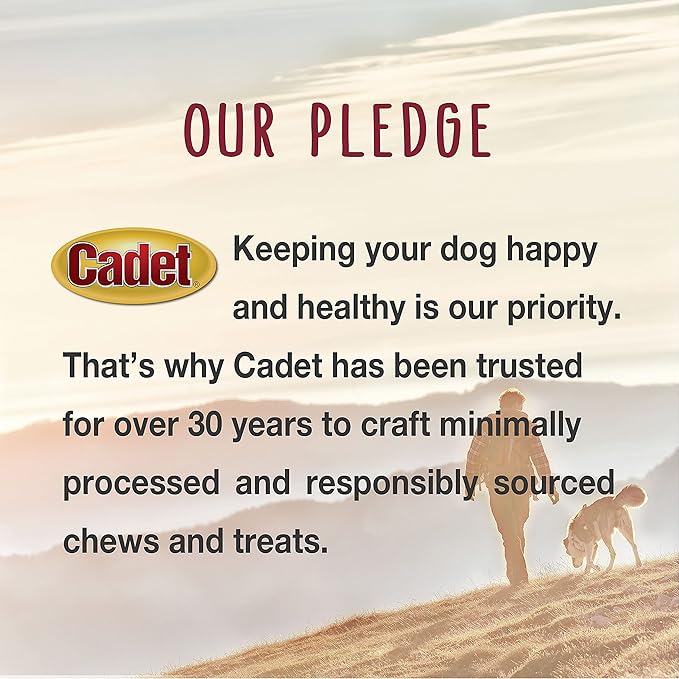Cadet Gourmet Shish Kabob Dog Treats for Small Dogs, Healthy Natural Chicken, Duck, & Sweet Potato Chews, Pork Hide, 5-Inch Sticks, 18 Count