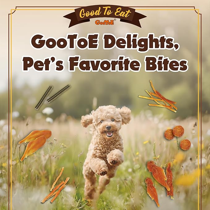 Gootoe Soft Chicken Sticks 1 lb, All Natural, Grain-Free, High-Protein, Healthy & Easily Digestible, Soft Texture, Resealable
