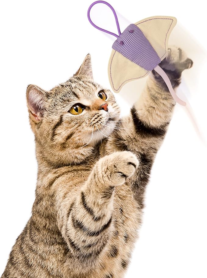 Petlinks Ray Flyer Stingray Launcher Catnip Cat Toy - Purple, One Size