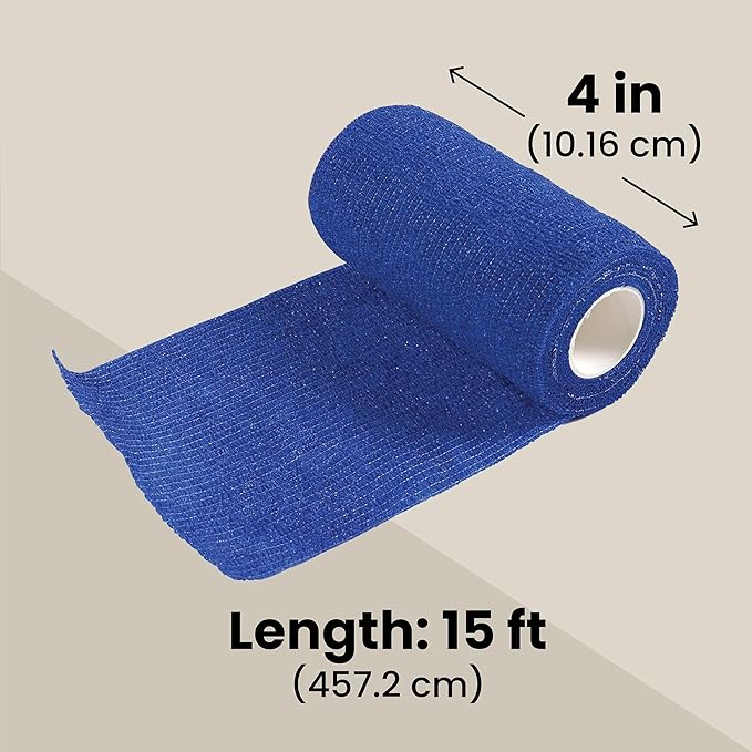 Juvale 12 Rolls Colorful Self Adhesive Bandage Wrap 4 Inch Wide x 5 Yards - Cohesive Vet Tape for First Aid, Sports, Tattoo (12 Colors) - Vet Wrap (Pack of 2)