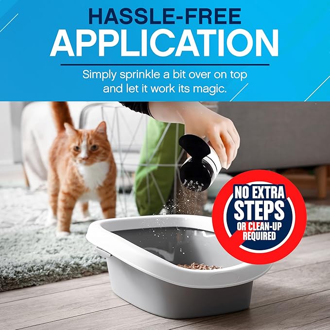 NonScents Cat Box Deodorizer - Odor Eliminator - Reduces Scooping, Extends Litter Lifespan - Fragrance-Free, Fresh Scent - 2-Pack
