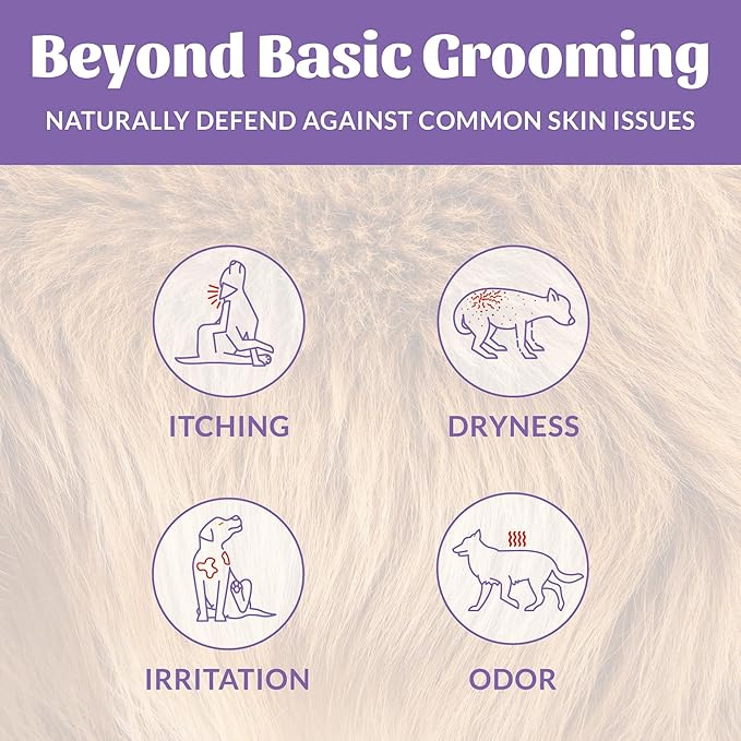 SKOUT'S HONOR Pet Probiotic Deodorizer Spray- Hydrating Daily-Use with Avocado Oil & Omega-3s, Microbiome Friendly Certified, Paraben & Sulfate-Free, 97% Natural, 8oz, Lavender, 2-Pack