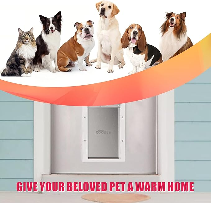 2 Pack Dog Door Replacement Flap with Magnetic Closure, Compatible with PetSafe Freedom Dog and Cat Door PAC11-11039 Large 10 1/4" w x 17" h with 10PCS Screws