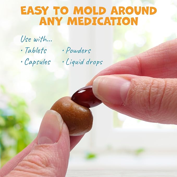 Flavor-Doh - Flavored Pill Wrap for Dogs to Hide Capsules, Create Pockets, and Form Pill Treats for Dogs - Easy-to-Use Treat Paste for Pet Medicine - Peanut Butter (8oz)