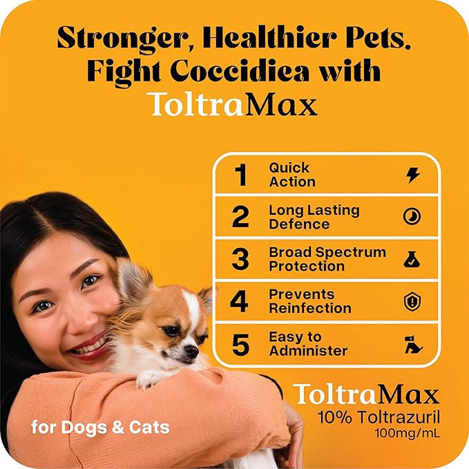 Toltrazuril 10.0% for Horses, Dogs, Cats, 240mL/8 Ounce, for Non-Food Chain Animals, Alfalfa