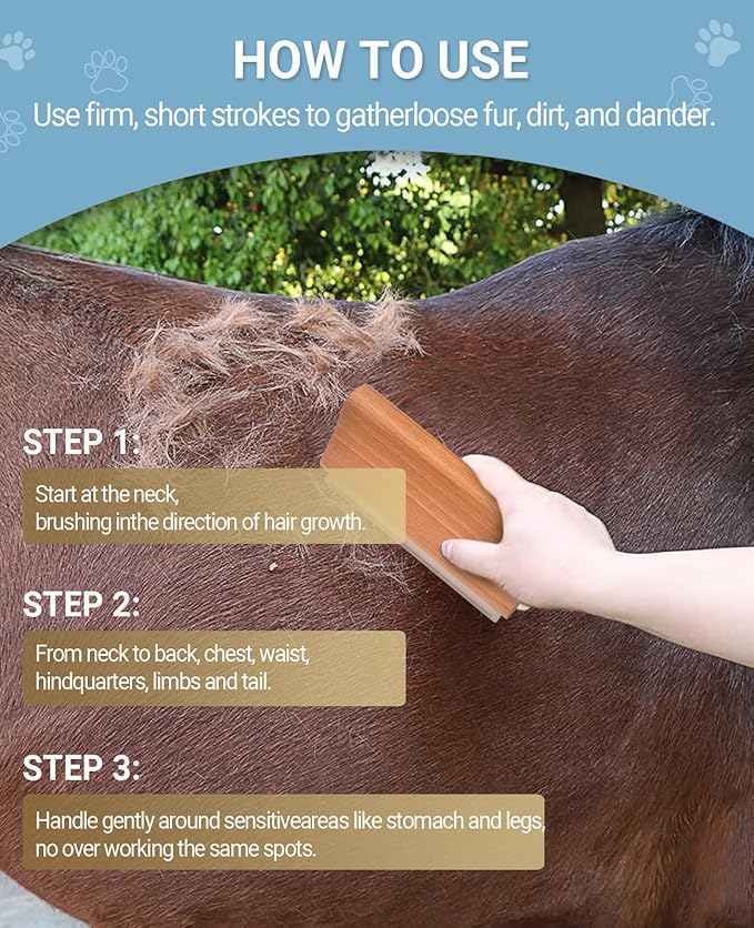 Dog Brush for Shedding | Pet Hair Removal Tool, Cat Grooming Supplies, Deshedding Dog Brush | Combs for cleaning and grooming short and long hair (L (5.3 Inch))