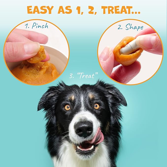 Flavor-Doh - Flavored Pill Wrap for Dogs to Hide Capsules, Create Pockets, and Form Pill Treats for Dogs - Easy-to-Use Treat Paste for Pet Medicine - Peanut Butter (8oz)