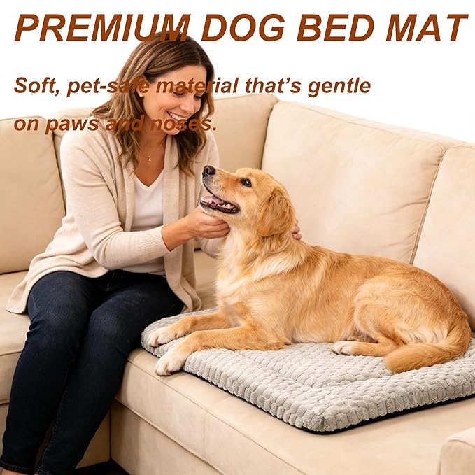 Dog Bed Mat - Reversible Dog Crate Bed Mats, Soft & Breathable Kennel Pad, Durable Crate Bed for Small Medium Large Dogs & Cats