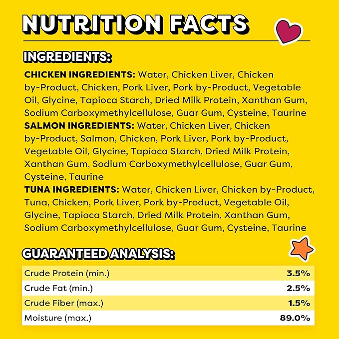 Temptations Creamy Puree Squeezable Lickable Wet Cat Treat with Chicken, Salmon, and Tuna Variety Pack, 0.42 oz. Tubes, 24 Count, Pack of 3 (72 Total)